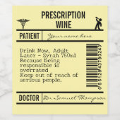 FUNNY Humorous, and Versatile Design for Party Weinetikett (Einzelnes Label)