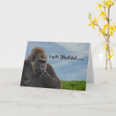 Funny Humorous Ape Gorilla Getting Old Karte (Gelbe Blume)