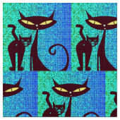Funny Humorous Cats Couple Stoff (Nahaufnahme)