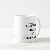 Funny Humorous Nurse Coffee and Compassion  Kaffeetasse (VorderseiteRechts)