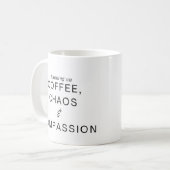 Funny Humorous Nurse Coffee and Compassion  Kaffeetasse (Vorderseite Links)