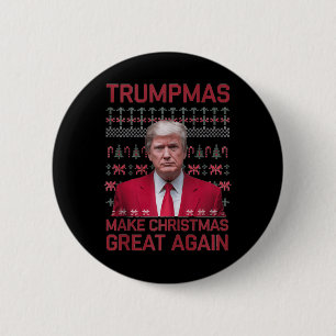 Funny Humorvolle Trumpmas machen Weihnachten wiede Button