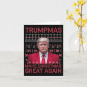 Funny Humorvolle Trumpmas machen Weihnachten wiede Karte (Gelbe Blume)