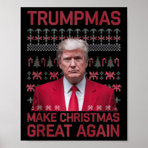 Funny Humorvolle Trumpmas machen Weihnachten wiede Poster