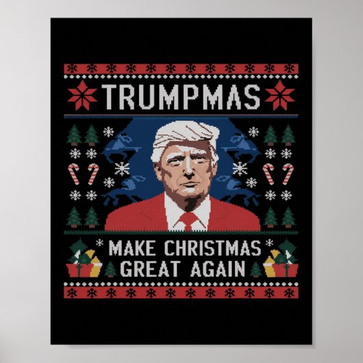 Funny Humorvolle Trumpmas machen Weihnachten wiede Poster (Vorne)