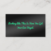 Funny Humour Bad Parking Telefonnummerkarte (Vorderseite)