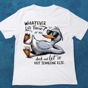 Funny Humour Duck in Glasses T - Shirt