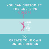 Funny Humour Golf Grip Rip Frauen Aquamarin Custom Golfhandtuch
