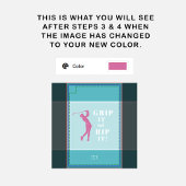 Funny Humour Golf Grip Rip Frauen Aquamarin Custom Golfhandtuch