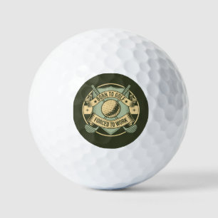Funny Humour Golf Zitat Vintages Wappen Golfball