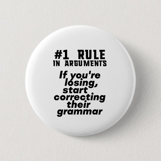 Funny Humour Grammar Zitat Englisch Lehrer Button (Vorderseite)