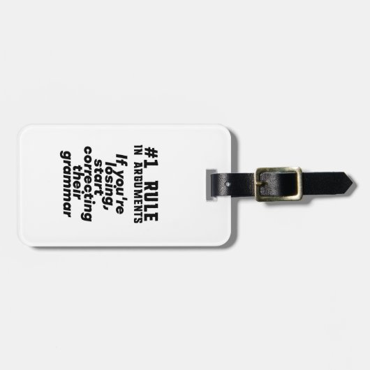 Funny Humour Grammar Zitat Englisch Lehrer Gepäckanhänger (Vorderseite horizontal)