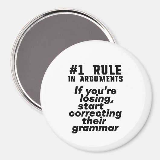 Funny Humour Grammar Zitat Englisch Lehrer Magnet (Vorderseite/Rückseite)