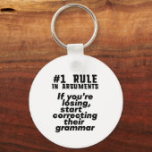 Funny Humour Grammar Zitat Englisch Lehrer Schlüsselanhänger (Vorderseite)