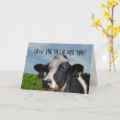 Funny Humour Kuh ich Miss You Karte (Gelbe Blume)