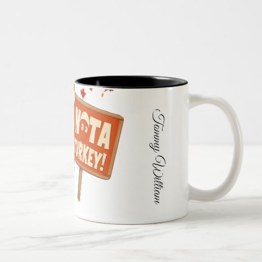 Funny Humour Niedlich Erntedank Türkei Zweifarbige Tasse (Rechts)