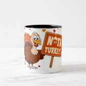 Funny Humour Niedlich Erntedank Türkei Zweifarbige Tasse (Mittel)