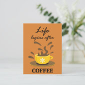 Funny Humour Retro-Kaffee Postkarte (Stehend Vorderseite)