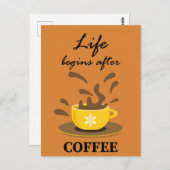 Funny Humour Retro-Kaffee Postkarte (Vorne/Hinten)