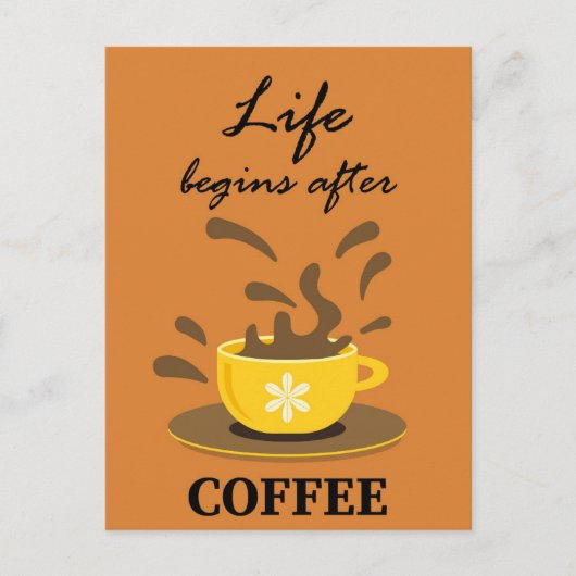 Funny Humour Retro-Kaffee Postkarte (Vorderseite)