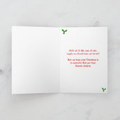 Funny Humour Singing Cat Christmas Feiertagskarte (Innenseite)