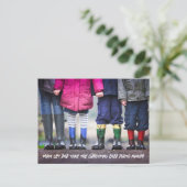 Funny Humour Weihnachtsfamilie Feiertagspostkarte (Stehend Vorderseite)