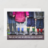 Funny Humour Weihnachtsfamilie Feiertagspostkarte (Vorne/Hinten)