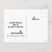 Funny Humour Weihnachtsfamilie Feiertagspostkarte (Rückseite)