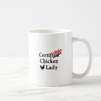 Funny Humour zertifizierbares Crazy Chicken Lady G Kaffeetasse