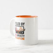 Funny Humourous Caffeine Addict Zweifarbige Tasse (Vorderseite Links)