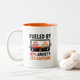 Funny Humourous Caffeine Addict Zweifarbige Tasse