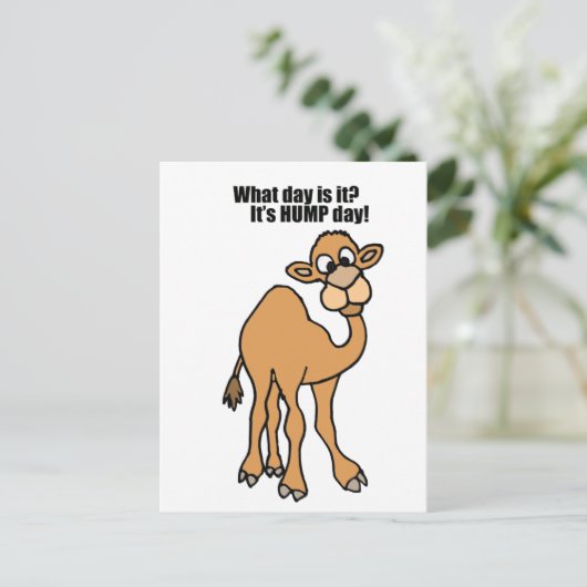 Funny Hump Day Camel Art Postkarte (Stehend Vorderseite)