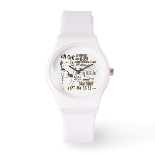 Funny Hump Day Camel Watch Armbanduhr (Vorderseite)