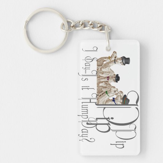 Funny Hump Day Camels in Monocles Schlüsselanhänger (Vorderseite)
