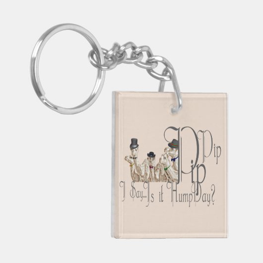Funny Hump Day Camels in Monocles Schlüsselanhänger (Vorderseite links)