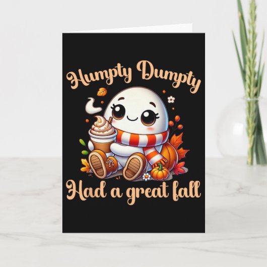 Funny Humpty Dumpty hatte einen großen Herbst Herb Karte (Vorderseite)