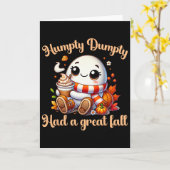 Funny Humpty Dumpty hatte einen großen Herbst Herb Karte (Gelbe Blume)