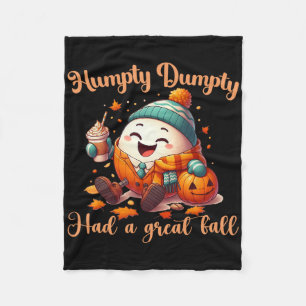Funny Humpty Dumpty hatte einen großen Herbst Männ Fleecedecke