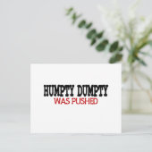 Funny Humpty Dumpty Postkarte (Stehend Vorderseite)