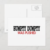 Funny Humpty Dumpty Postkarte (Vorne/Hinten)