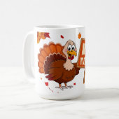 Funny Humurer Niedlicher Erntedank Türkei Tasse (Vorderseite Links)