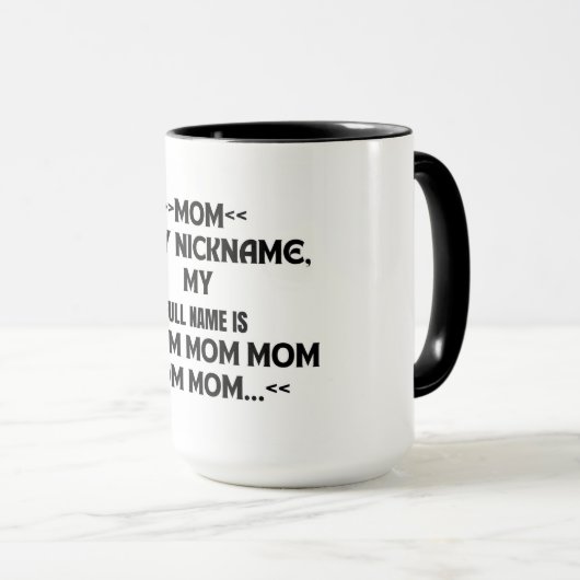 Funny/Humurer Zitat Kaffee Tasse (schwarz und weiß (VorderseiteRechts)