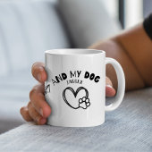 Funny Hund alles, was ich brauche, ist Kaffee, mei Tasse