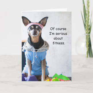 Funny Hund Fitness Pizza Card Karte