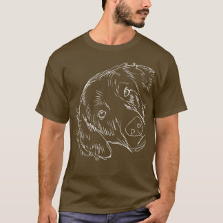 Funny Hund flach überzogenes Retriever T-Shirt