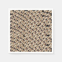 Funny Hund Geburtstagsparty Custom Face Foto / Hea Serviette