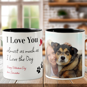 Funny Hund I Liebe Sie Niedlichen Haustier Foto Va Zweifarbige Tasse
