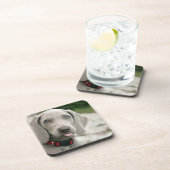 Funny Hund klebt Zunge-Out-Foto Getränkeuntersetzer (Rechte Seite)