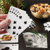 Funny Hund klebt Zunge-Out-Foto Spielkarten (In Situ)