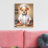 Funny Hund Koch Kochen Essen Niedliche Haustiere Leinwanddruck (Insitu (Wohnzimmer))